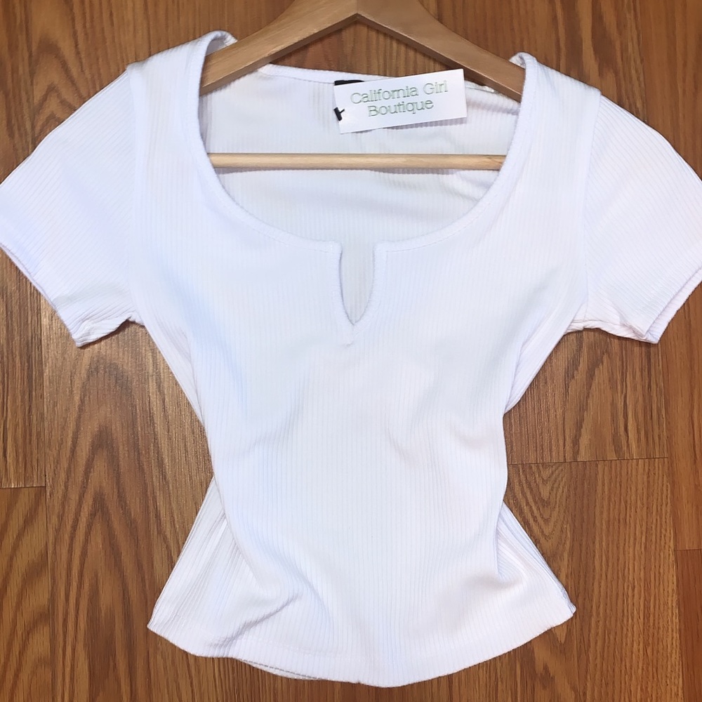 White crop top